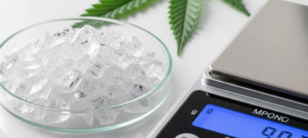 CBD isolate en polvo cristalino de alta pureza