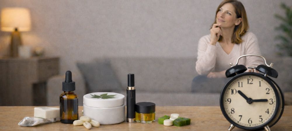 Mujer esperando a que le hagan efecto los productos de cbd para el descanso y relajación