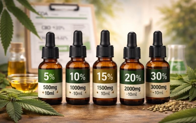 aceite cbd acompañado de su COA