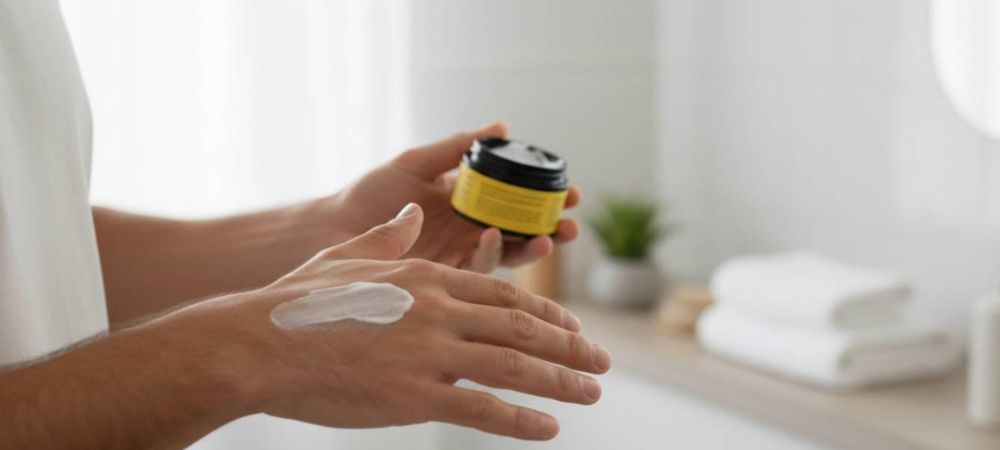 aplicación cutánea de crema con cannabis
