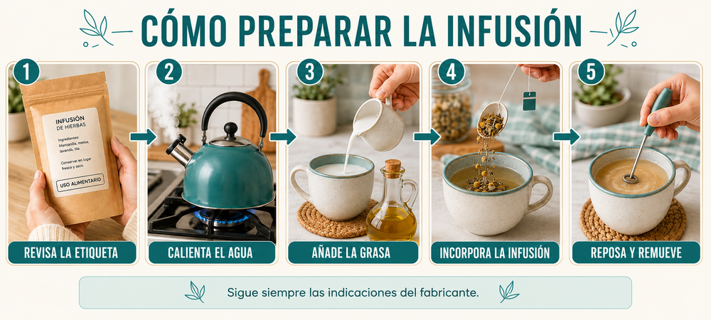 Cómo preparar una infusión de CBD con una base grasa paso a paso