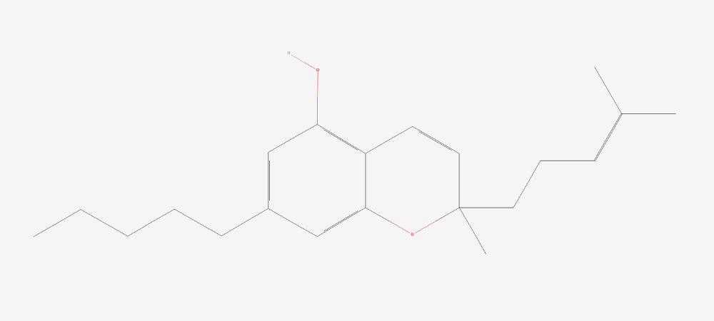 estructura molecular del cannabicromeno (CBC)